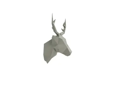 Low Poly Deer head 3D model