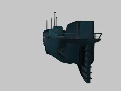Military submarine 3D model