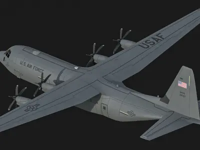 C130 Super Hercules Low-poly 3D model