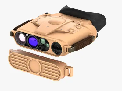 MILITARY Game Ready 3D Night vision infrared binoculars Googles Low-poly 3D model