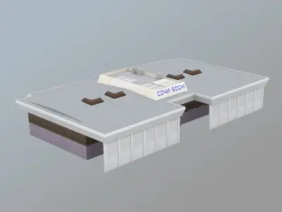 Airport Terminal URSS Terminal New VIP Low-poly 3D model