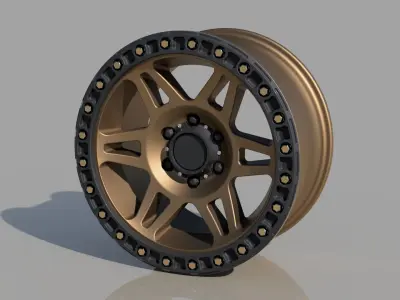 Method 106 beadlock highpoly rim 3D model