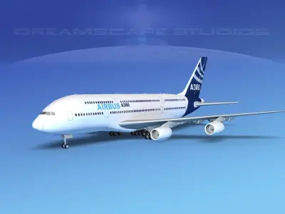 Airbus A380-800  3D model