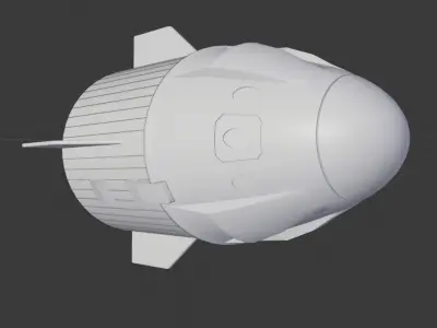 SpaceX Crew Dragon low poly Free 3D model