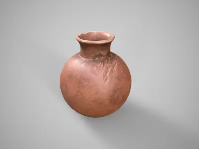 Clay Vessel-3 Low-poly 3D model
