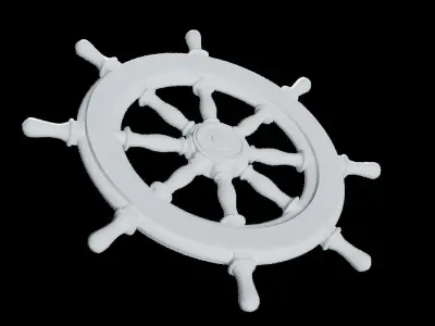 wooden-helm Low-poly 3D model