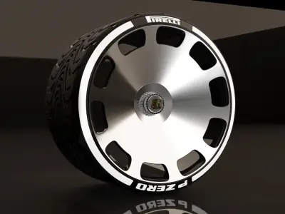 JRC 4 Luxury rim Limited Edition vvith PIRELLI Tire 3D model