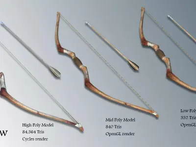 Medieval weapons pack Free low-poly 3D model