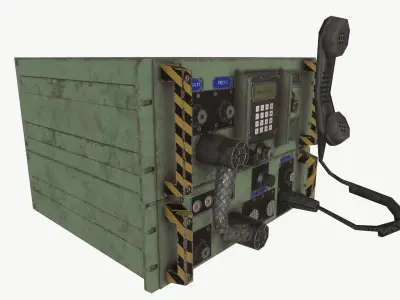 Radio unit 4 Low-poly 3D model