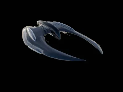 Spaceship 3D model Low-poly 3D model