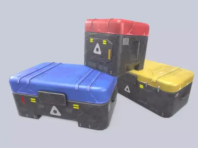 Scifi loot box collection 3D Model Pack purchase