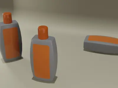Cosmetic Bottle - Game Asset for mobile with PBR textures Low-poly 3D model