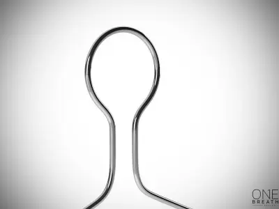 30cm Realistic Hotel Metal Hanger Tongs for Dressing Shops 3D model