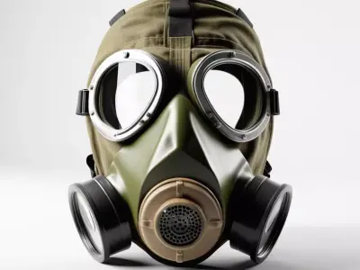 Dented Vintage Gas Mask 3D model