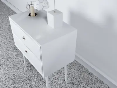 Bedside table Free low-poly 3D model buy