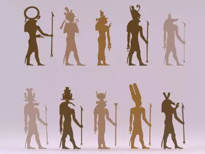 Egyptian Symbols - 023 Low-poly 3D model