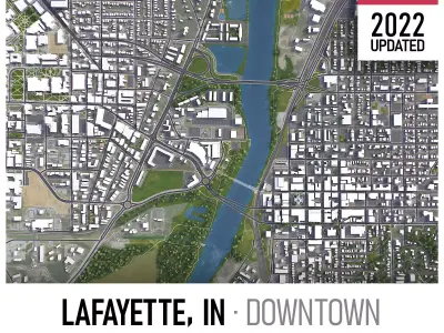 Lafayette Low-poly 3D model