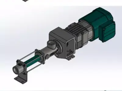 Netzsch Progressive Cavity Pump - Discharge configuration 3D model