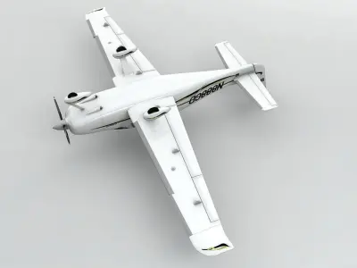  Cirrus SR-22 Aircraft Low-poly 3D model