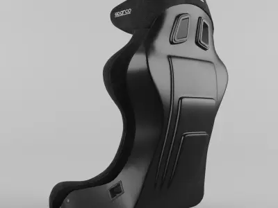 Racing Seat Sparco QTR PILOT Black 3D model