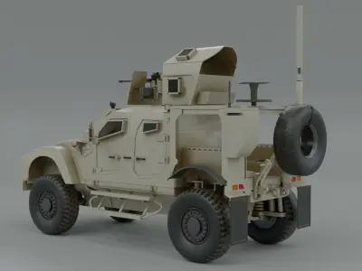 3D Oshkosh M-ATV Low Poly 3D Model model Low-poly 3D model