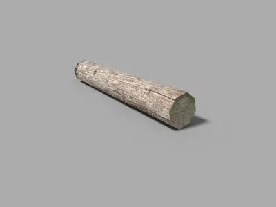 low poly wood log 2 Low-poly 3D model