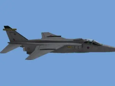 Jaguar GR1 Low-poly 3D model
