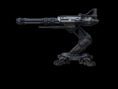 TURRET WEAPON 3D Model Low-poly 3D model