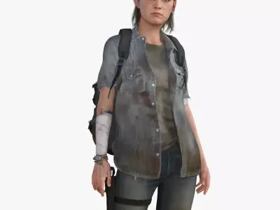 Ellie Williams The Last of Us Part 2 Low-poly 3D model