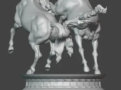 Baroque horses Free 3D print model