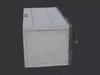 Vintage Military Field Radio Low-poly 3D model