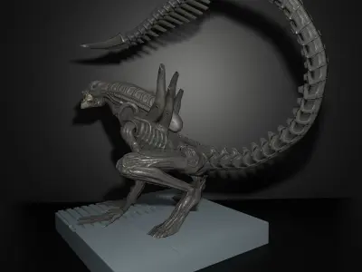 Alien statue 3D print model buy