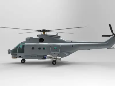 IAR 330 helicopter 3D model
