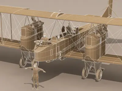 Gotha G IV Bomber 3D model