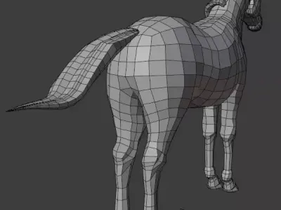 low poly 3d horse model Free 3D model