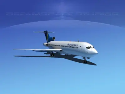 Boeing 727-200 Ansett Australia 3D model