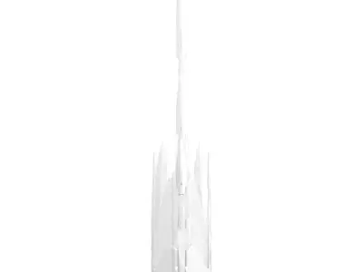 Moon base pad base with extras 3D model