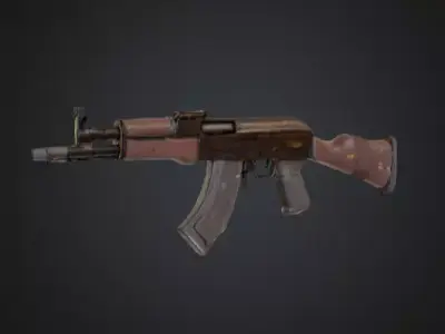 AK47 Assault Rifle Low-poly 3D model