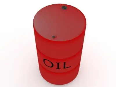 Oil Barrel-bulk- -low poly Low-poly 3D model