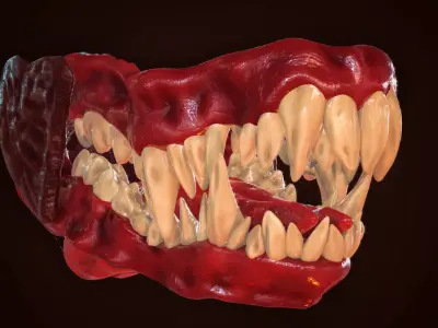 Dragon Teeth-Mouth Low-poly 3D model