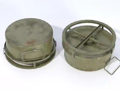 M1 Anti Tank Land Mine Low-poly 3D model