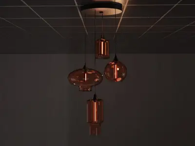 Modern Celling Lamp Free 3D model