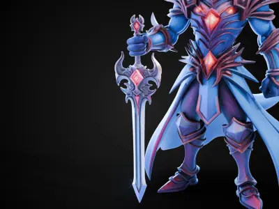 Stylized Sword - Dragonsoul Edge Crimsonspire - Game Ready 3D model