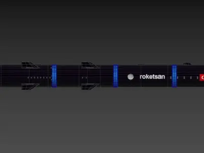 Roketsan Mizrak-U ATGM Anti-Tank Guided Missile 3D model