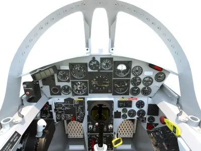 F-104G Starfighter Cockpit 3D model
