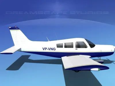 Piper PA-28-235 Cherokee  V04 3D model