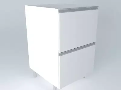 Counter with 2 drawers Free 3D model