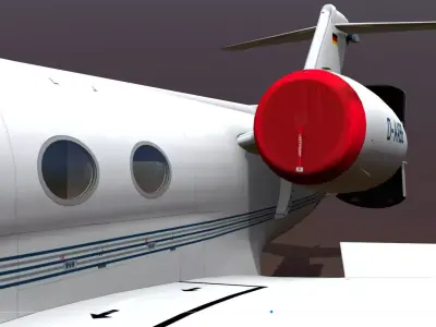 Private Jet G450 Low-poly 3D model
