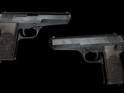 GAME READY CZ 52 AUTO PISTOL Low-poly 3D model