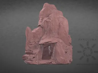 Aquarium Rock Sculpture 3D Scan Low-poly 3D model